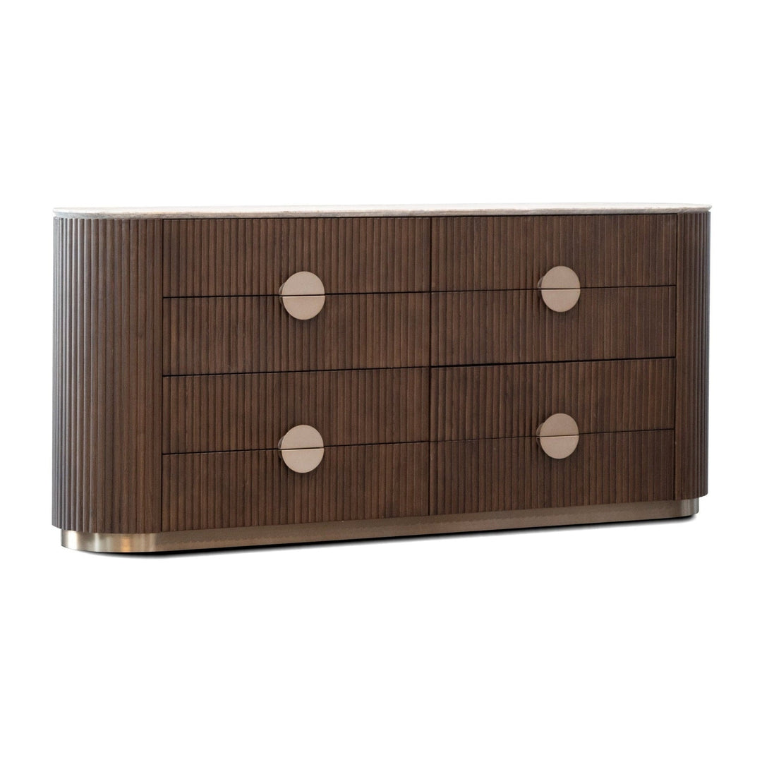 KOII Sideboard 8-Drawer Silver Grey Grey Mobital