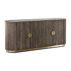 KOII Sideboard in Silver Grey Travertine Mobital