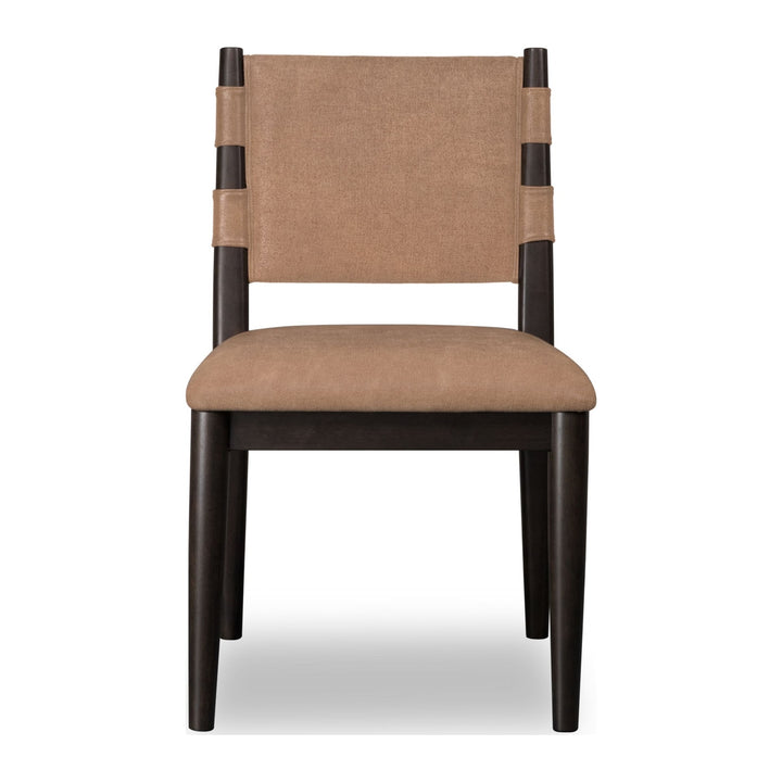 Koko Chenille Upholstered Dining Chair by Modus in Porcini and Minx — product view on a white background