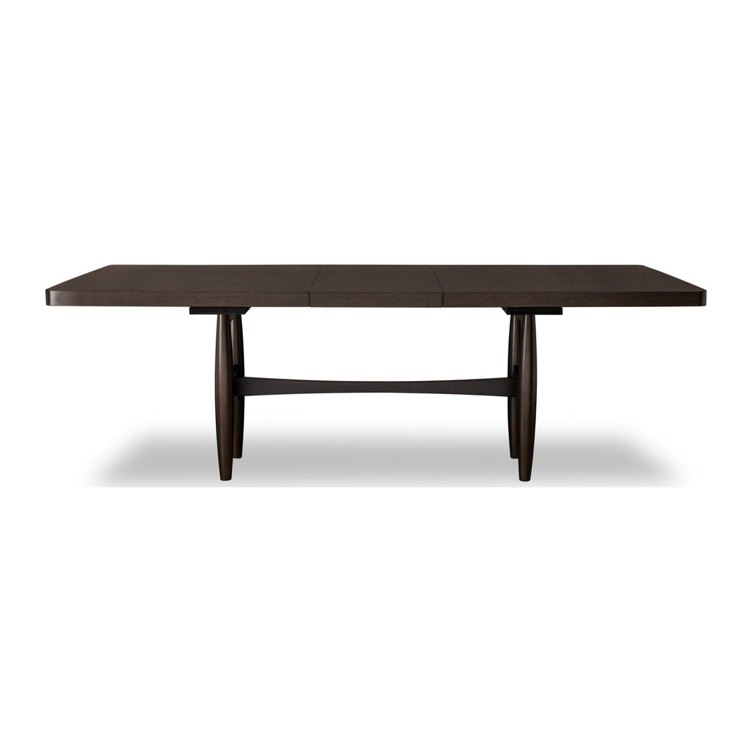 Koko Extendable Rectangular Dining Table by Modus in Minx — product view on a white background