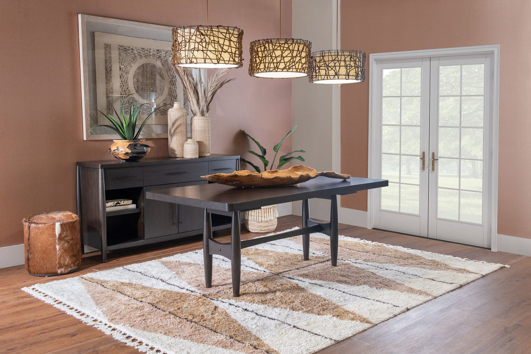Koko Extendable Rectangular Dining Table in Minx — lifestyle photo