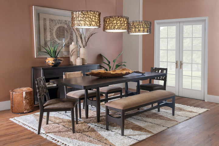 Koko Extendable Rectangular Dining Table in Minx — lifestyle photo
