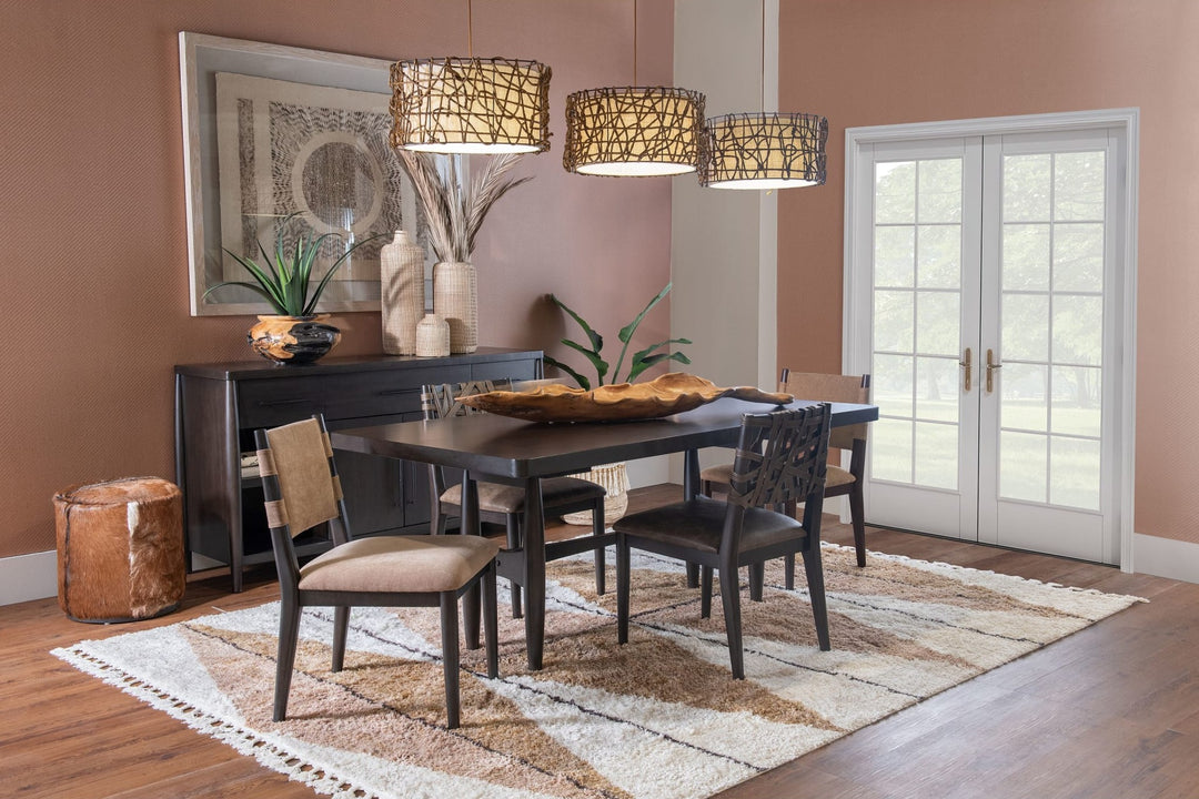 Koko Extendable Rectangular Dining Table in Minx — lifestyle photo