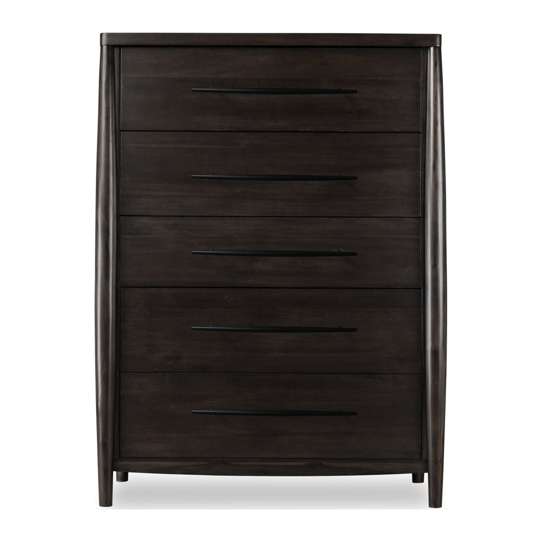 Koko Five Drawer Chest by Modus in Minx — on a white background