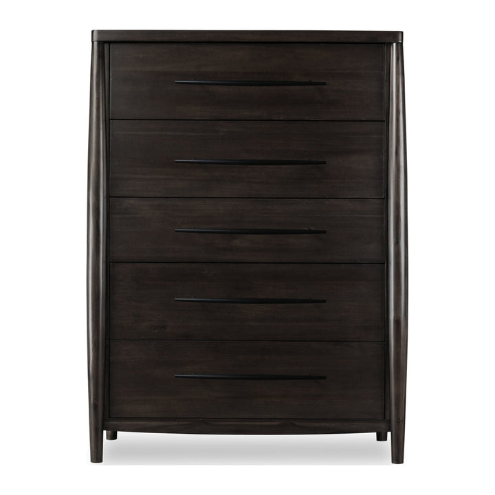 Koko Five Drawer Chest by Modus in Minx — on a white background