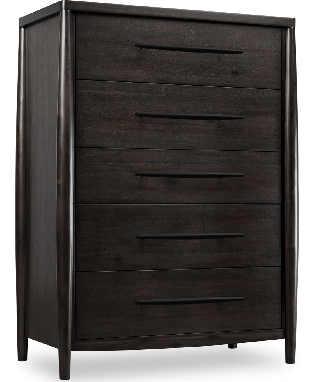 Koko Five Drawer Chest in Minx — on a white background