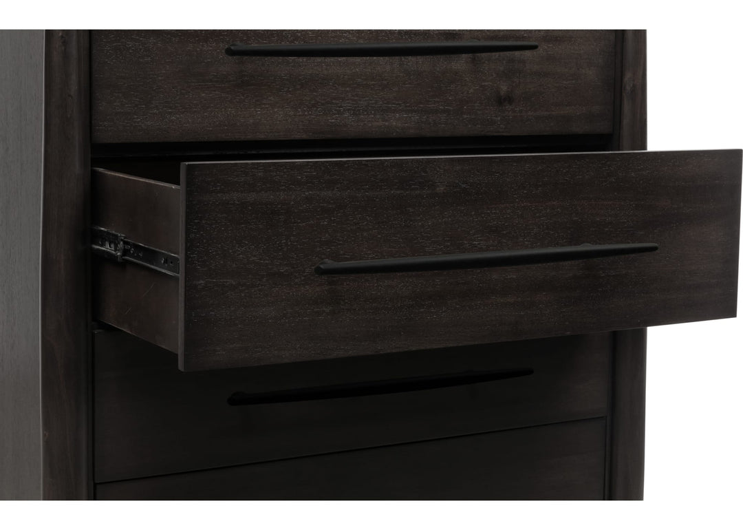Koko Five Drawer Chest in Minx — with drawers open