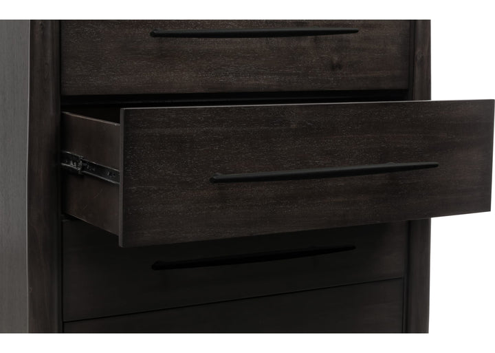 Koko Five Drawer Chest in Minx — with drawers open