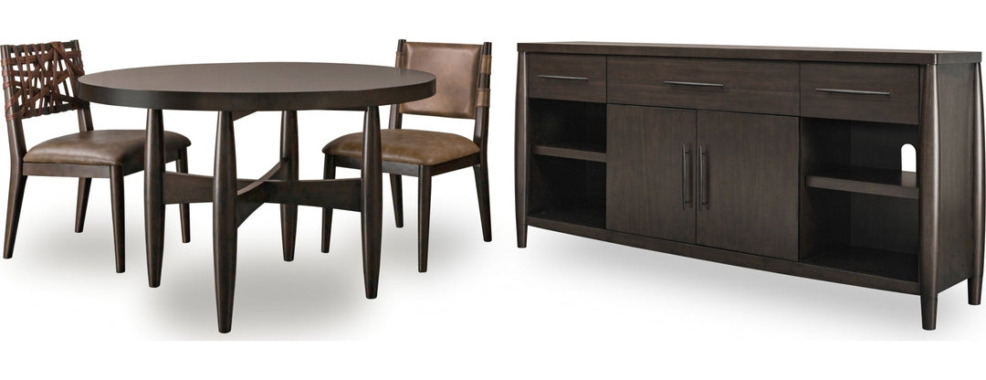 Koko Round Dining Table in Minx — product view on a white background