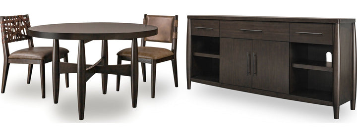 Koko Round Dining Table in Minx — product view on a white background