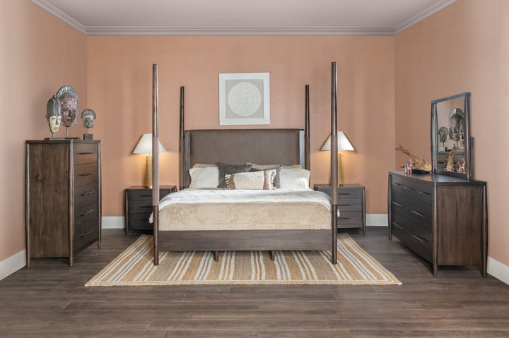Koko Seven Drawer Dresser in Minx — in a bedroom setting