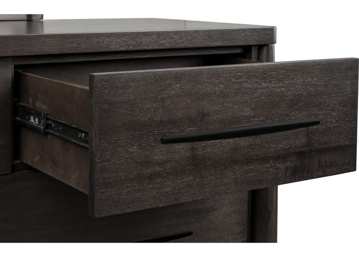 Koko Seven Drawer Dresser in Minx — with drawers open