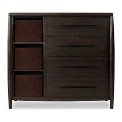 Koko Sweater Chest with Storage Bins by Modus in Minx — on a white background
