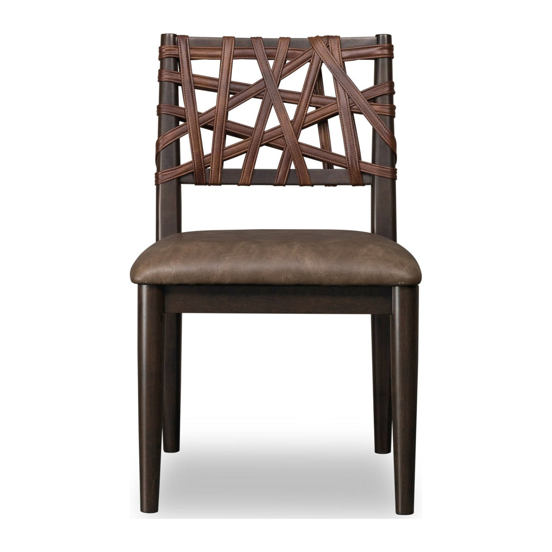 Koko Synthetic Leather Dining Chair by Modus in Minx — product view on a white background