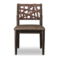 Koko Synthetic Leather Dining Chair by Modus in Minx — product view on a white background