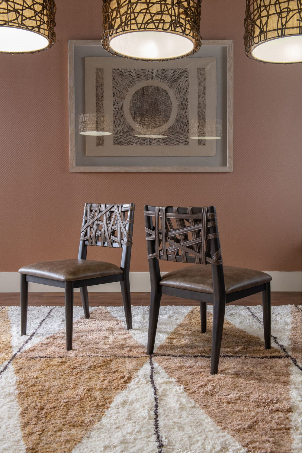 Koko Synthetic Leather Dining Chair in Minx — lifestyle photo