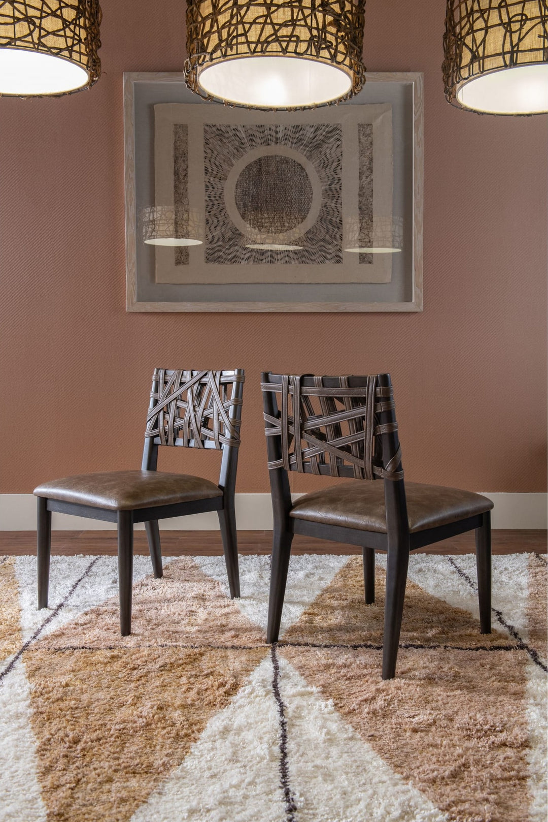 Koko Synthetic Leather Dining Chair in Minx — lifestyle photo
