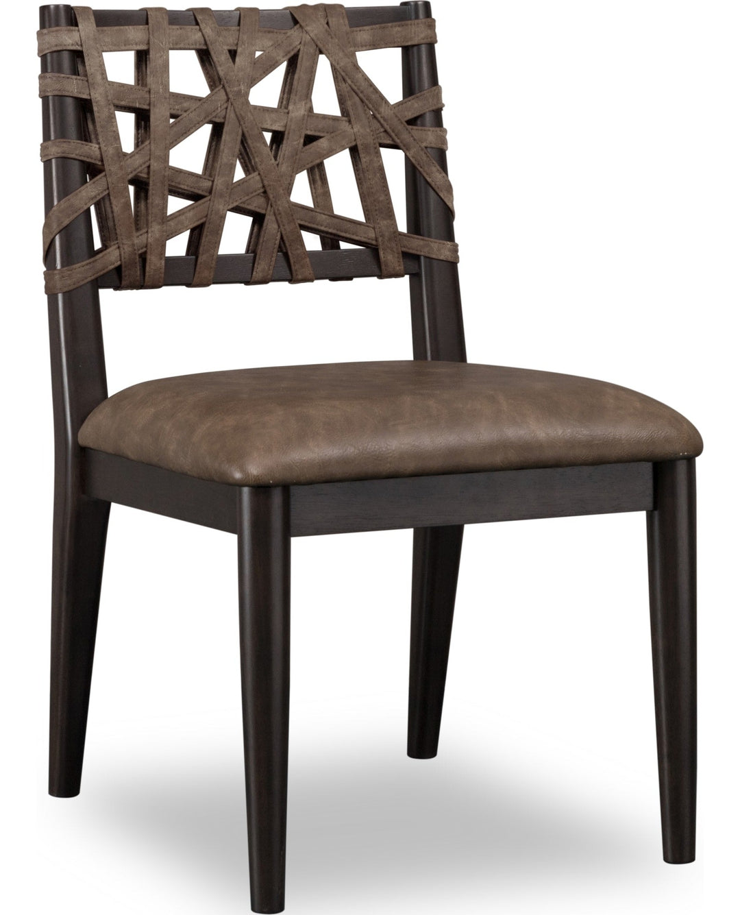 Koko Synthetic Leather Dining Chair in Minx — product view on a white background