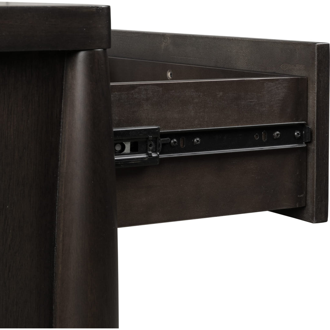 Koko Two Drawer Nightstand with Cord Management in Minx — detail view