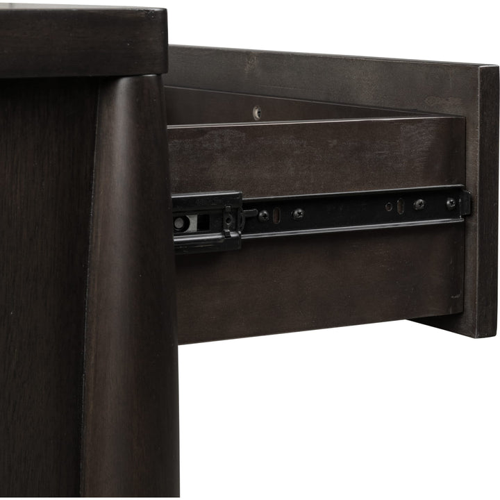 Koko Two Drawer Nightstand with Cord Management in Minx — detail view