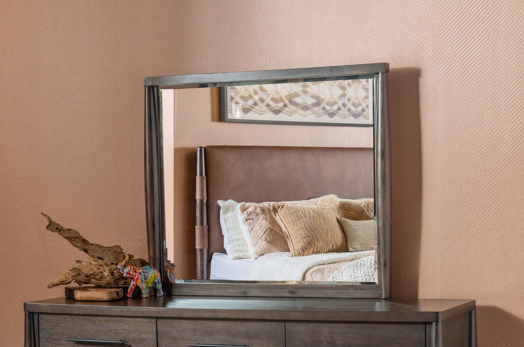 Koko Wall or Dresser Mirror in Minx — styled on the matching dresser (sold separately)