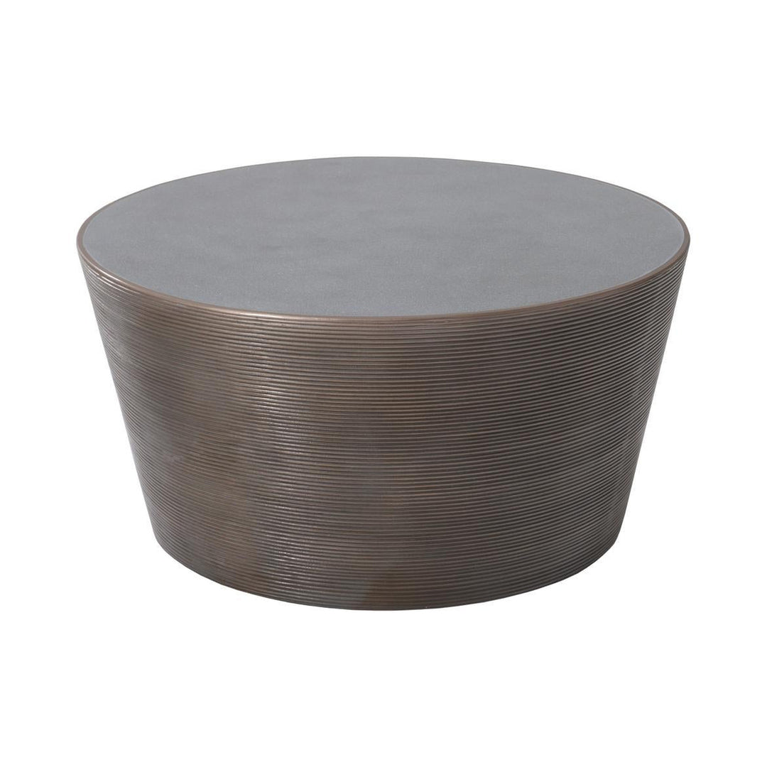 Kono Coffee Table, Bronze Finish with Concrete Top by Phillips Collection — centered product view