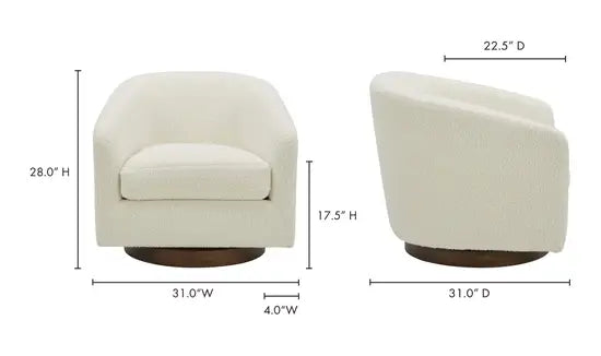 OSCY SWIVEL CHAIR Lounge Chairs Moes Home