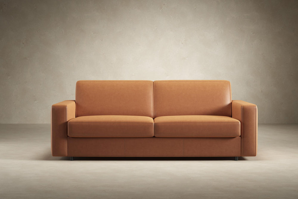 Carnell Leather Sleeper Sofa by Innovation Living, studio view (1)