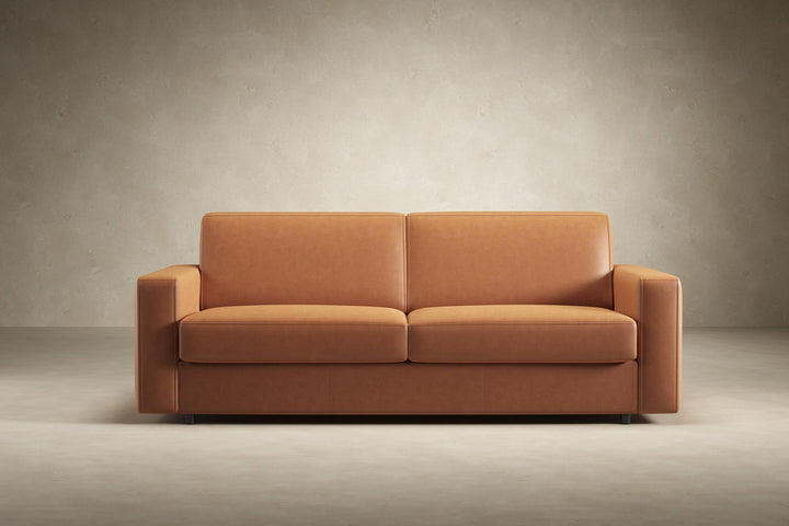 Carnell Leather Sleeper Sofa by Innovation Living, studio view (1)