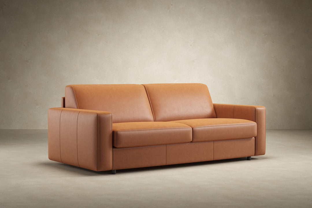 Carnell Leather Sleeper Sofa by Innovation Living, studio view (2)