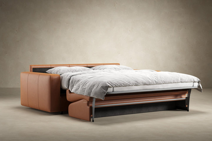 Carnell Leather Sleeper Sofa by Innovation Living, studio view (4)