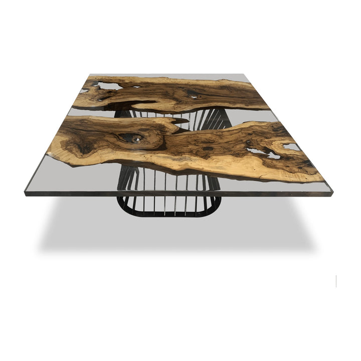 Ladon Walnut Wood Square Dining Table Arditi Collection
