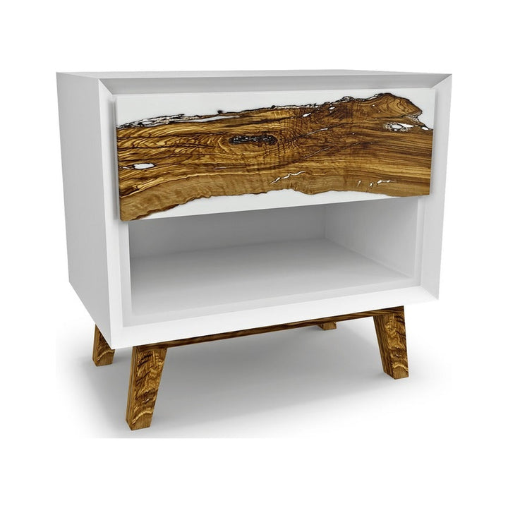 Lampetia Olive Wood White Night Stand Arditi Collection