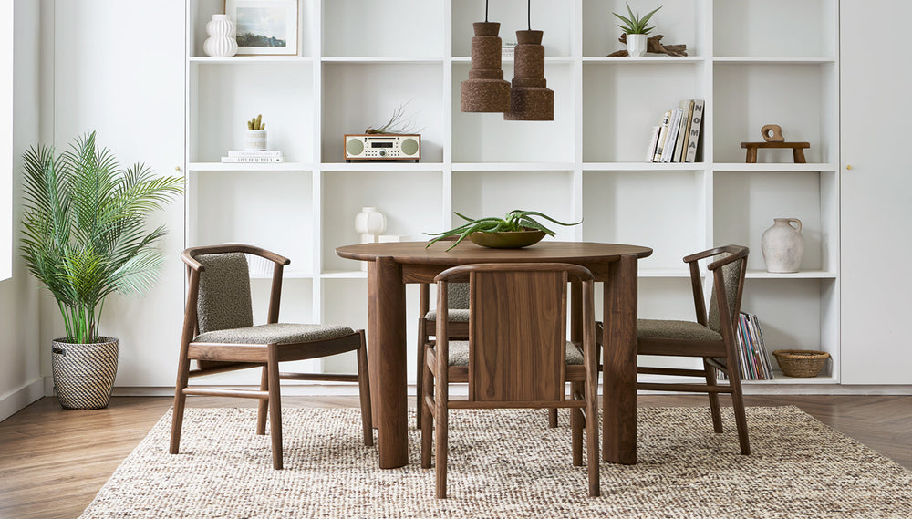 Lanark Dining Chairs by Gus Modern in a styled dining room