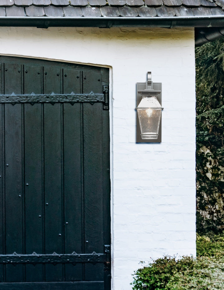 Landmark Outdoor Shepherd’s Hook Sconce by Hammerton Studio in a styled interior