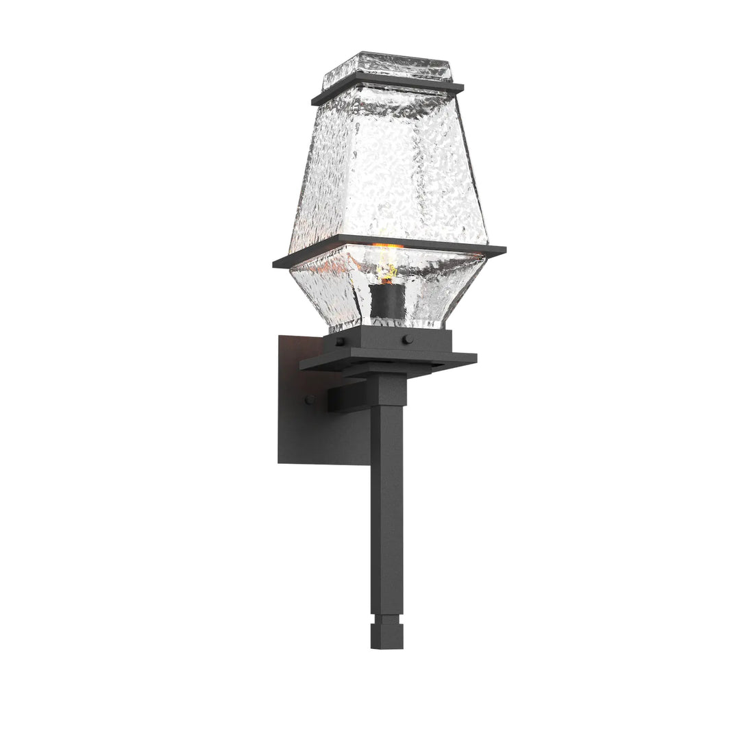 Landmark Outdoor Torch Sconce by Hammerton Studio in Textured Black