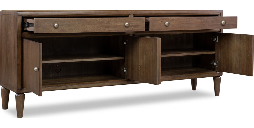 Langley 74" Entertainment Console in Autumn Forest — product view on a white background