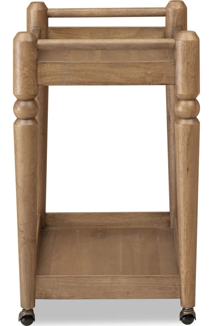 Langley Bar Cart in Cabin Glow — product view on a white background