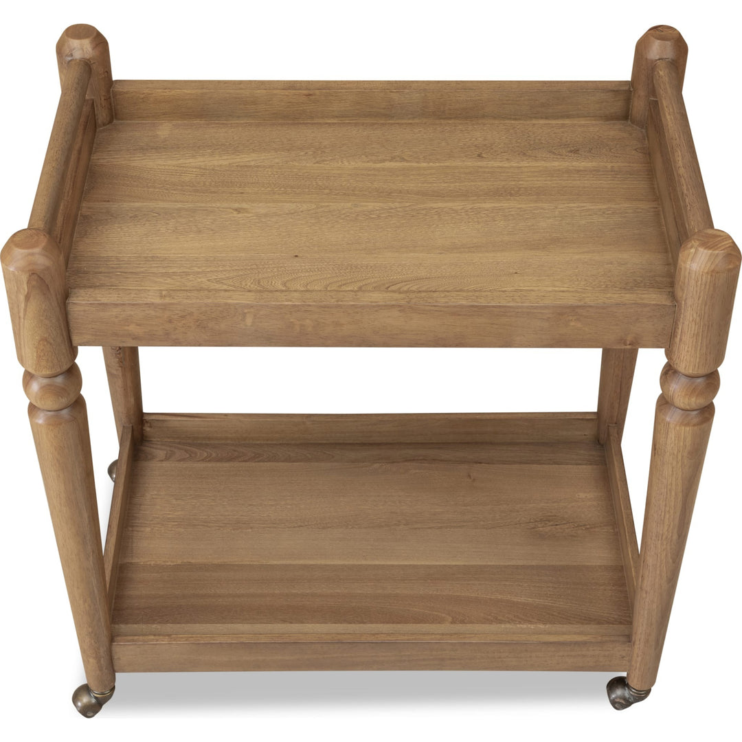Langley Bar Cart in Cabin Glow — product view on a white background