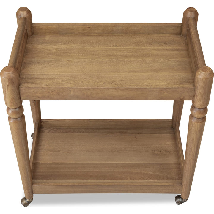 Langley Bar Cart in Cabin Glow — product view on a white background