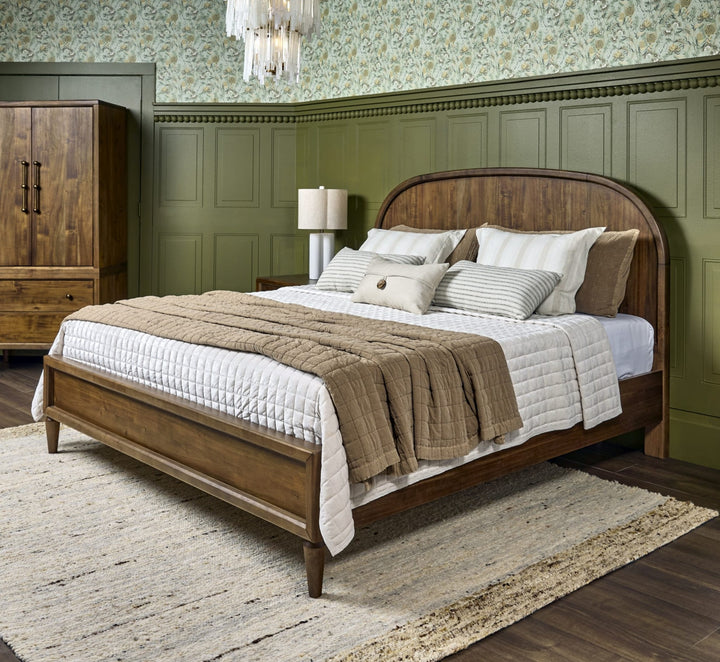 Langley Door Chest in Autumn Forest — in a bedroom setting