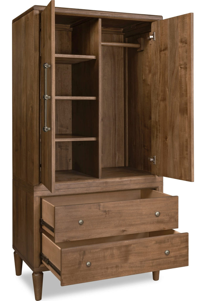 Langley Door Chest in Autumn Forest — with drawers open