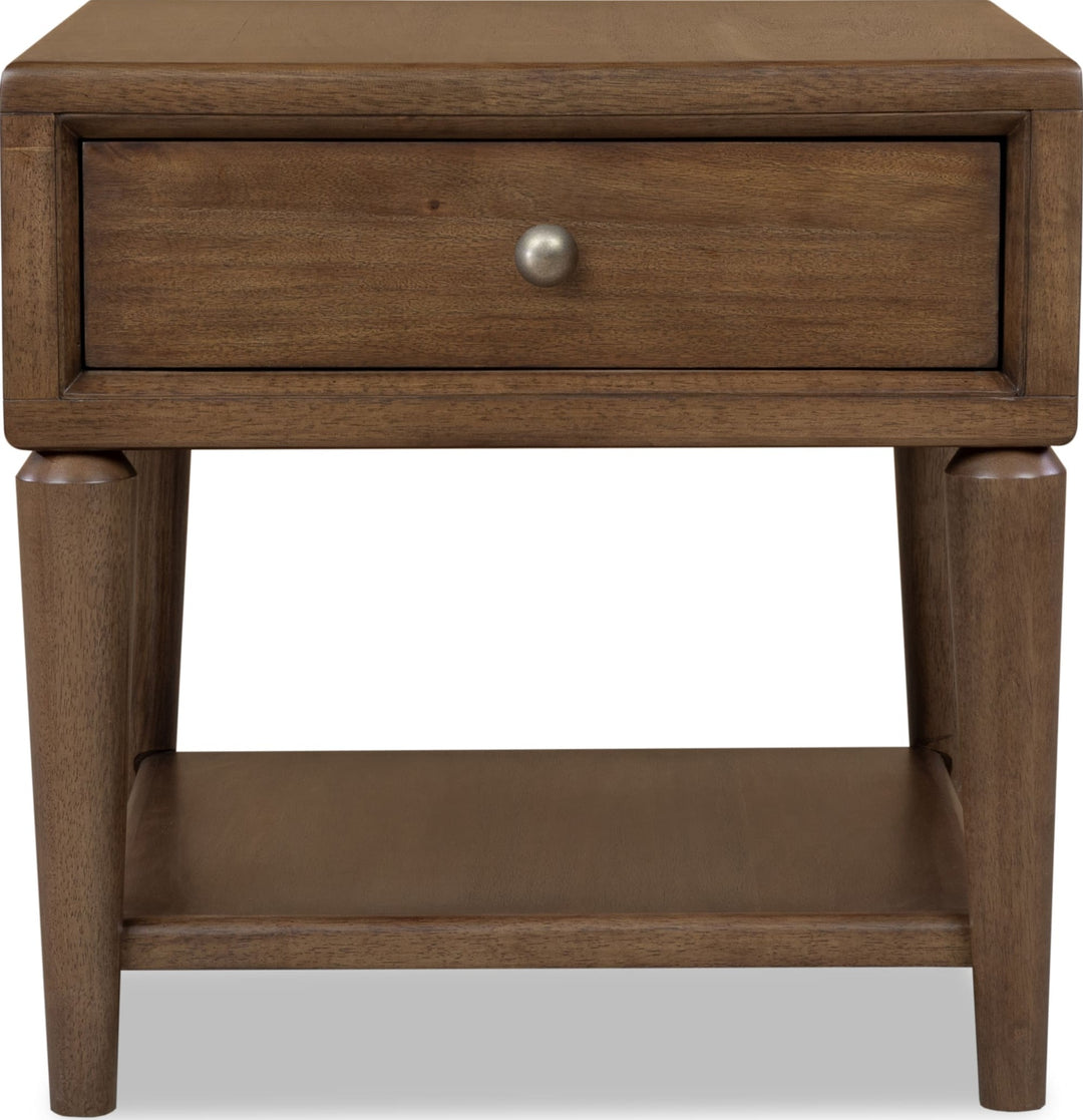 Langley End Table in Autumn Forest — lifestyle photo