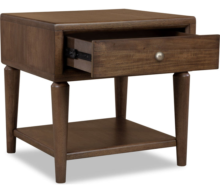 Langley End Table in Autumn Forest — product view on a white background
