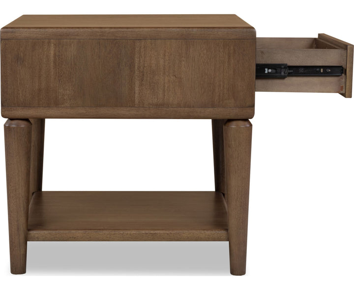 Langley End Table in Autumn Forest — product view on a white background