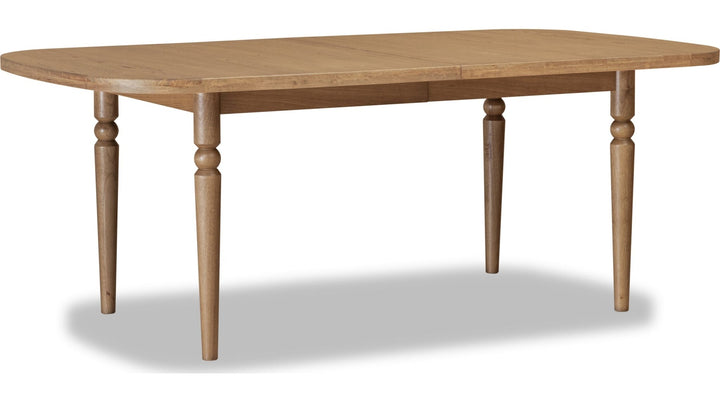 Langley Extendable Dining Table in Cabin Glow — product view on a white background