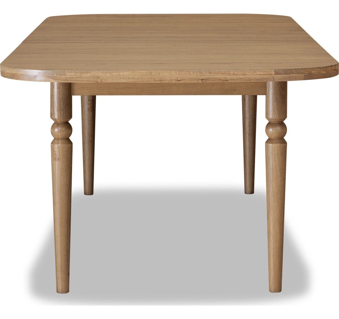 Langley Extendable Dining Table in Cabin Glow — product view on a white background