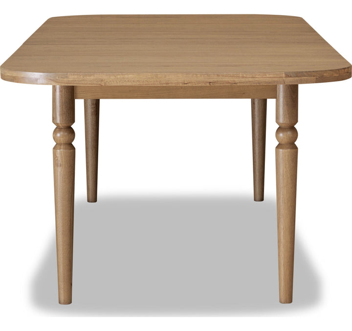 Langley Extendable Dining Table in Cabin Glow — product view on a white background