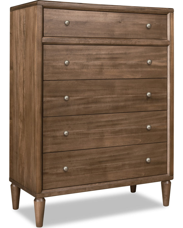Langley Five Drawer Chest in Autumn Forest — on a white background