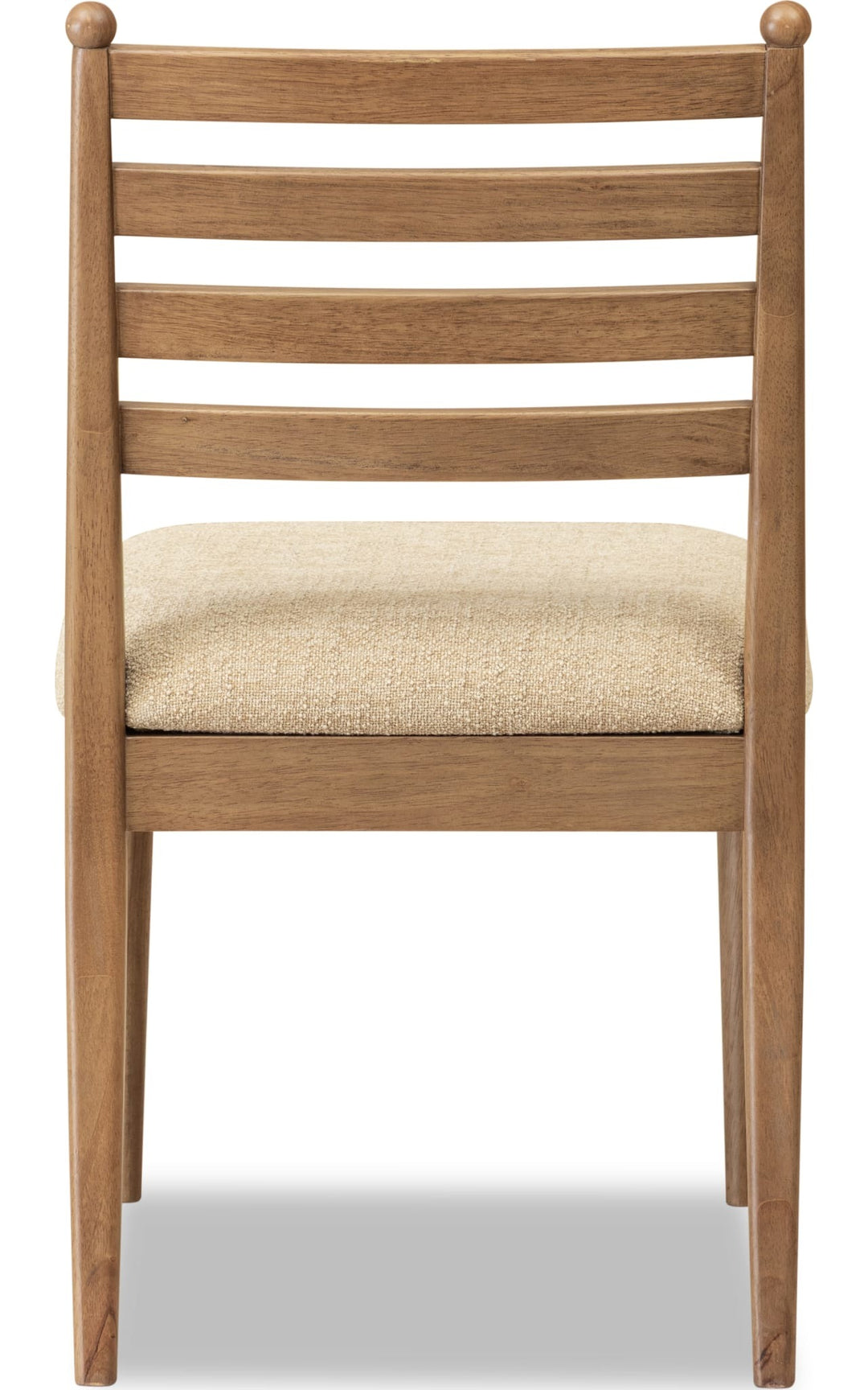 Langley Ladder Back Dining Chair in Sourdough and Cabin Glow — product view on a white background